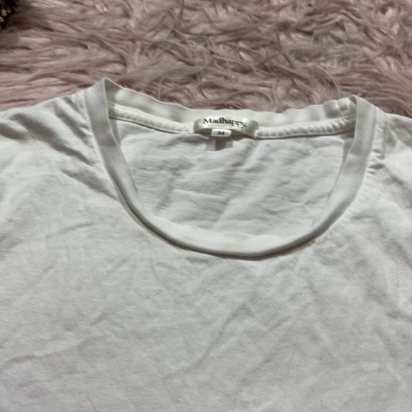 Madhappy White Cropped Short Sleeve Crew Tee sz M - Picture 2 of 9